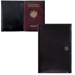 Etui passeport LINE D - noir