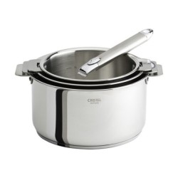 Set de 3 casseroles en inox...