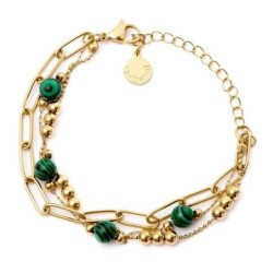 Bracelet Andrea - vert et or